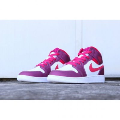 Nike Bayan Air Jordan 1 Mid Gs True Berry/Rush Pembe Basketbol Ayakkabısı Türkiye - WQZ1M9MI